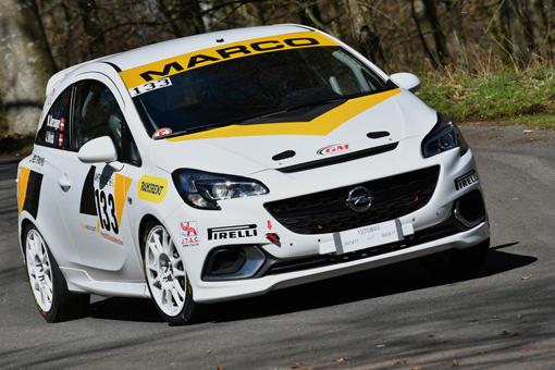 Marco Gersager og Jeannette Kvick har noget at køre for. Både i Dansk Super Rally, DM i Klasse 2 for Gruppe E-biler og i Opel Corsa OPC Cup.
(Foto: MD/autoMOTIV - specialpress@gmail.com)